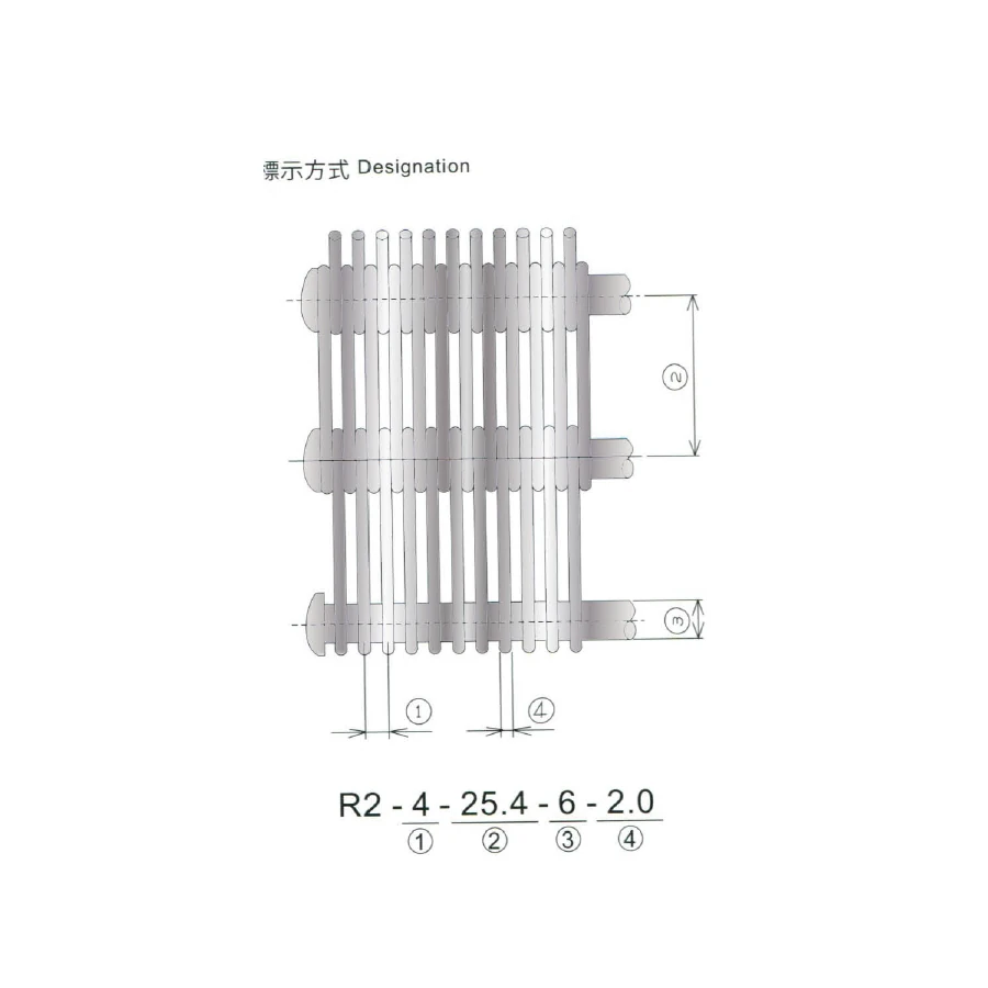 Wire Ring Conveyor Belt dimension drawing